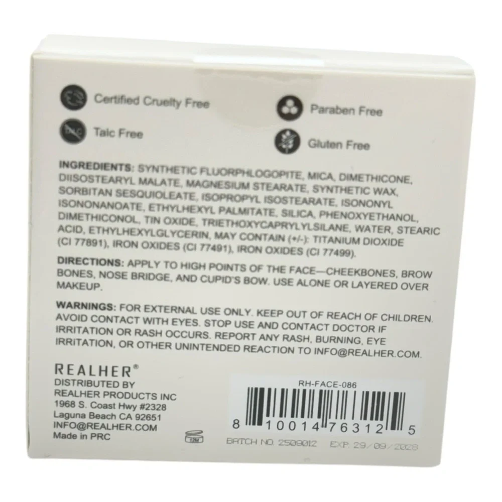 RealHer Pure Resolve Highlighter in Shimmering Beige